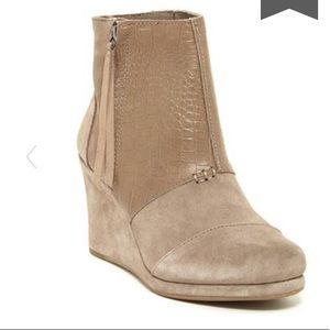TOMS Desert Platform Wedge Bootie
